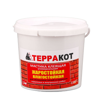Мастика термовлагостойкая клеящая 1.5 кг Терракот, универсальная Мастика термовлагостойкая клеящая 1.5 кг Терракот, универсальная