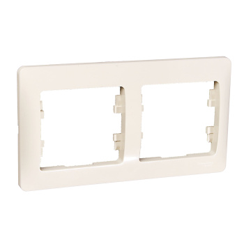 Рамка "Glossa" 2-м бежевый горизонтальная GSL000202 *1/30