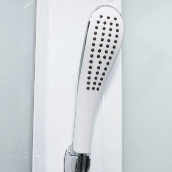 Кабина душевая 90х90х215 см Triton, низкий поддон, стекло полосы, белый