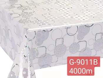 Клеёнка без основы "термо" гладкая "Круги,квадраты" шир.0,6м,толщ.0,7мм T9001 "ТермоКлеёнка" *20