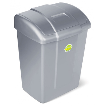 Контейнер д/мусора пластм. с откидной+"плавающей" крышкой 23л "Форте"  С343 ("Мартика") *1/5