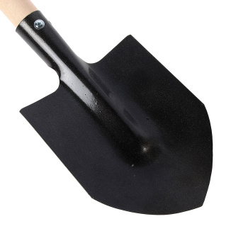Лопата металлическая 140*170 автомобильная с деревянным черенком  *1