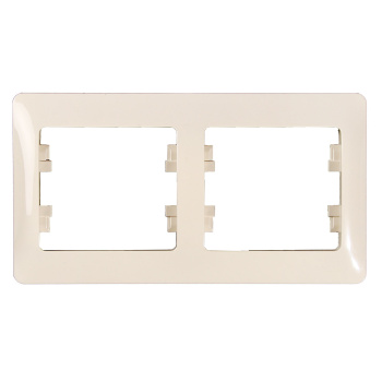 Рамка "Glossa" 2-м бежевый горизонтальная GSL000202 *1/30