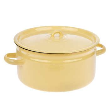 Кастрюля эмалированная 5,5л d240мм металл.кр.с металл.ручк., без деколи С-1617 *1/4