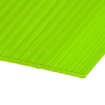 Поликарбонат 4 мм сотовый Unipol, 2.1х6 м, 0.47 кг/м², зеленый Поликарбонат 4 мм сотовый Unipol, 2.1х6 м, 0.47 кг/м², зеленый