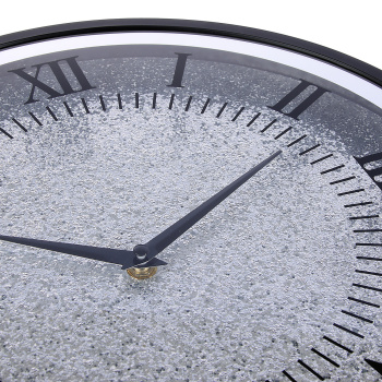 Часы настенные интерьерные «Блестки», плавный ход, d-35 см, серебро 10766285