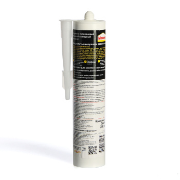 Герметик санитарный 280 мл Момент Экспресс, силиконовый, белый