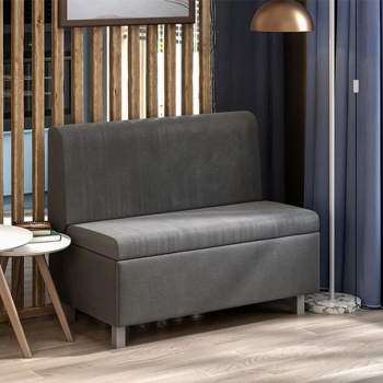 Диван прямой большой Каир исп.2 Велюр Camaro 18 (серый)*1