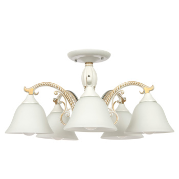 Люстра Verner Lighting N3081/5, 40 Вт, E27, 5 ламп, белый/золото