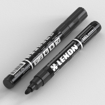 Маркер строительный меловой по стеклу черный арт.014584 LEKON MEL*8/96/768