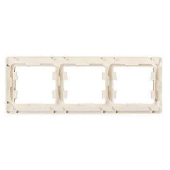 Рамка "Glossa" 3-м бежевый горизонтальная GSL000203 *1/15