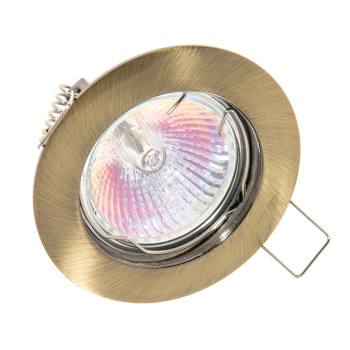 Светильник встраиваемый MR16 DL100 GU5.3 Ecola литой Черненая Бронза 24x75 FA1601EFF *10/100