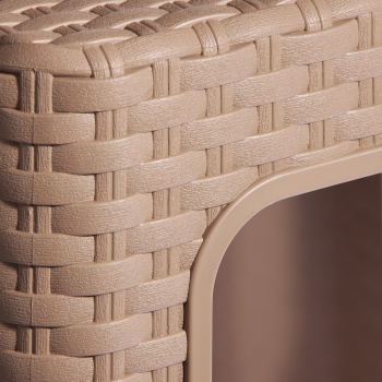 Табурет Полимербыт Артлайн, 33х33х33 см, пластик, бежевый