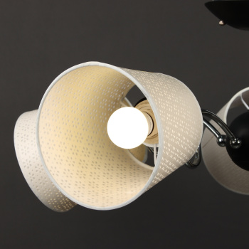 Люстра Verner Lighting N1944/5, 40 Вт, Е27, 5 ламп, черный/хром