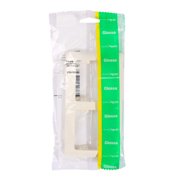 Рамка "Glossa" 2-м бежевый горизонтальная GSL000202 *1/30