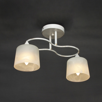 Люстра Verner Lighting N2058/2, 40 Вт, Е27, 2 лампы, белый/золото Люстра Verner Lighting N2058/2, 40 Вт, Е27, 2 лампы, белый/золото