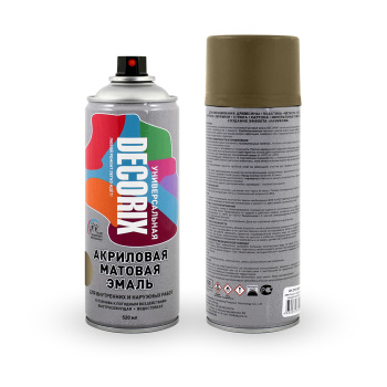 Эмаль-аэрозоль камуфляж землянисто-коричневый матовый 520 мл DECORIX (A135) *1/12 Эмаль-аэрозоль камуфляж землянисто-коричневый матовый 520 мл DECORIX (A135) *1/12