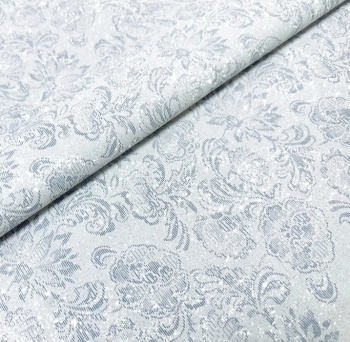 Клеенка на тканевой основе "Shine" "Гобелен" Серо-Голубая шир.1,37м GW-21711 "Great Way" *20