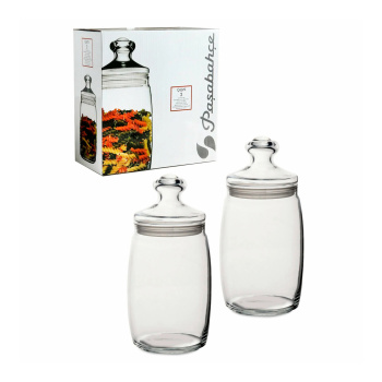 Набор банок для продуктов стекло "Чешни" 2шт х 1,1л  97425 "Pasabahce" *1/6