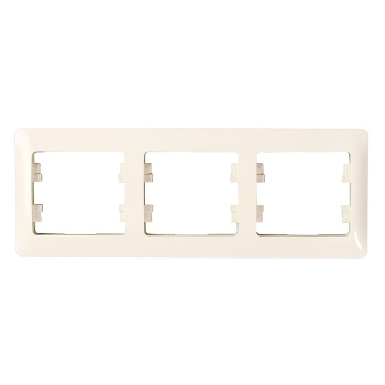 Рамка "Glossa" 3-м бежевый горизонтальная GSL000203 *1/15