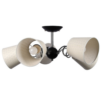 Люстра Verner Lighting N1944/5, 40 Вт, Е27, 5 ламп, черный/хром