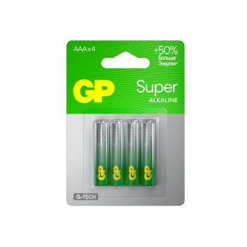 Элемент питания AAA (LR03) GP Super Alkaline 24AA21-2CRSBC4, 4 шт. Элемент питания AAA (LR03) GP Super Alkaline 24AA21-2CRSBC4, 4 шт.