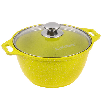 Кастрюля алюм. литая а/приг. Kukmara "Trendy style" Lime 3,0л Ст.кр. к31tsl *1/3