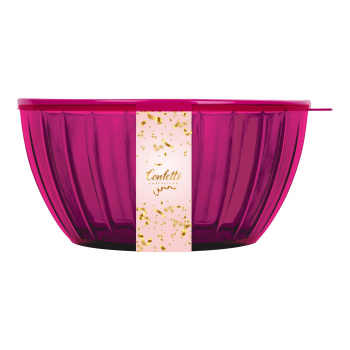 Салатник пластм. "Confetti" 1,7л d182мм с крышкой Коктельная вишня SE301111595 ("Sugar Spice") *1/14