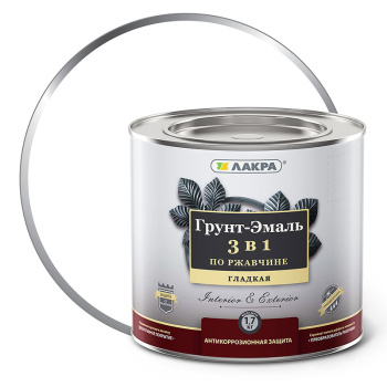 Грунт-эмаль по ржавчине голубая 1,7 кг Лакра *1/3/252