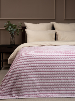 Плед 150*200см фланель жаккард двухцветный сиреневый TF FNAC LI-BE3 049/1520 NC Absolute *1