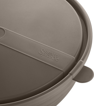 Салатник пластм. "Cardamom" 1,2л d182мм с крышкой Миндаль SE400311105 ("Sugar Spice") *1/15