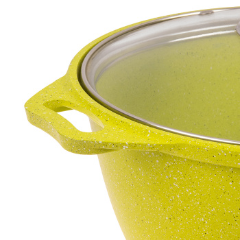 Кастрюля алюм. литая а/приг. Kukmara "Trendy style" Lime 3,0л Ст.кр. к31tsl *1/3