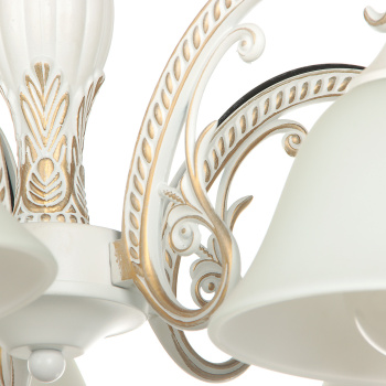 Люстра Verner Lighting N3081/5, 40 Вт, E27, 5 ламп, белый/золото