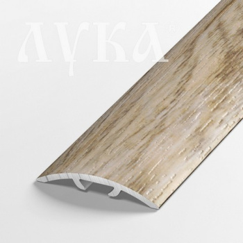Порог-стык одноуровневый 30х1800 мм Лука ЛС 04-2, скрытый крепеж, дуб пальмира