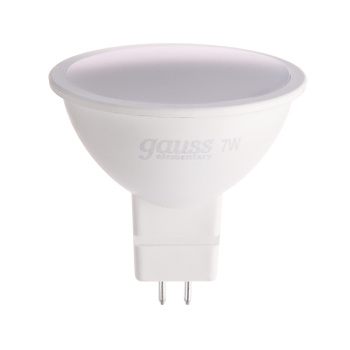 Лампа светодиодная 7W GU5.3 рефлектор 3,0K теплый MR16 530лм Elementary 13517 *10/100