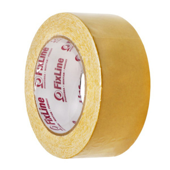 Лента клейкая двусторонняя на тканевой основе 48мм х25м "FixLine" *1/36
