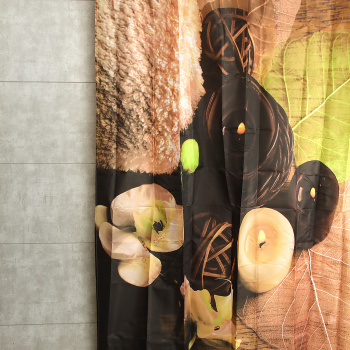 Штора для ванной "Фора" п/эстер 180*200см "SPA" с кольцами РН18 *1/24