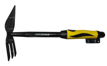 Мотыжка комбинир L-320, с попольником, пластик. ручка, ПВХ насадка "Гардения" Лепесток МКП-3  *1/12