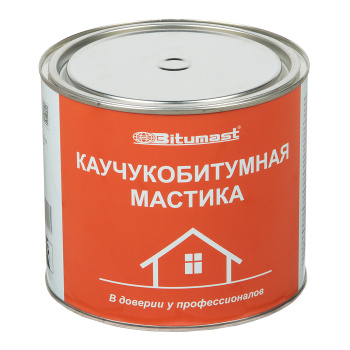 Мастика битумно-каучуковая 2 л Bitumast, гидроизоляционная Мастика битумно-каучуковая 2 л Bitumast, гидроизоляционная