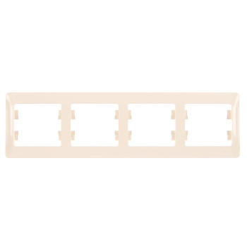 Рамка "Glossa" 4-м бежевый горизонтальная GSL000204 *1/15