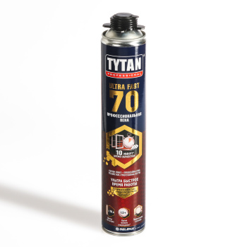 Пена монтажная профессиональная 870 мл TYTAN ULTRA FAST 70, быстросохнущая