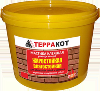 Мастика термовлагостойкая клеящая 5 кг Терракот, универсальная Мастика термовлагостойкая клеящая 5 кг Терракот, универсальная