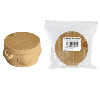 Коробка распаячная 4 вх. ОП D65х40мм IP54 сосна TDM SQ1401-0701 инд. штр-код *1/60