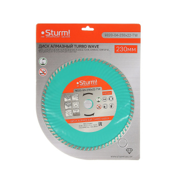 Диск алмазный 230*22,23*2,4мм турбо по железобетону (9020-04-230x22-ТW) Sturm *1/20/40