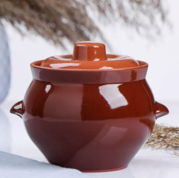 Горшочек для жаркого керамич. 0,65л "Кунгурский" с ручками  214511 *12 Горшочек для жаркого керамич. 0,65л "Кунгурский" с ручками  214511 *12