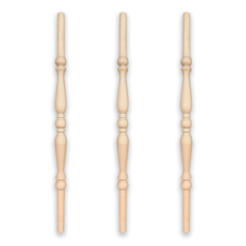 Балясина 5х5х90 см Арелан, точеная нагельная, тип 3, сосна, сорт экстра