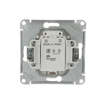 Механизм выключателя "Glossa" 1-кл. беж. с подсветкой GSL000213 *1/20