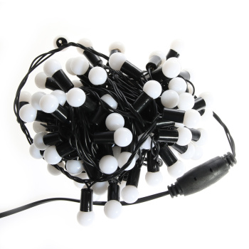 Гирлянда «Нить» Luazon Lighting, 10 м, мигание, бело-синий, шарики 1.5 см, 100 LED, IP44, 220 В