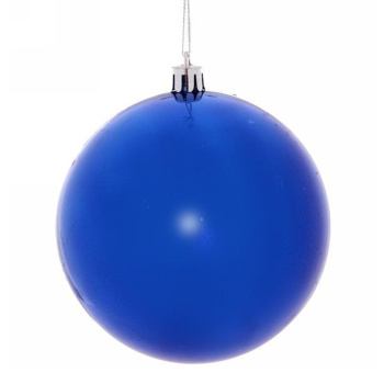 Новогодние шары 10 см (набор 2 шт) "Глянец", синий