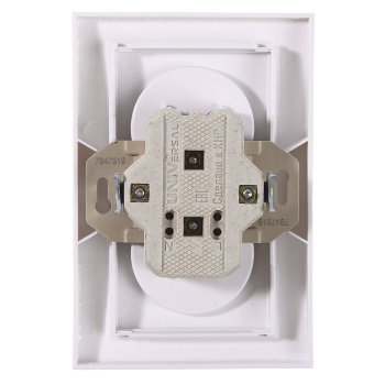 Розетка Бриллиант СП 2-мест. белая бз 16А IP20 UNIVersal 7947519